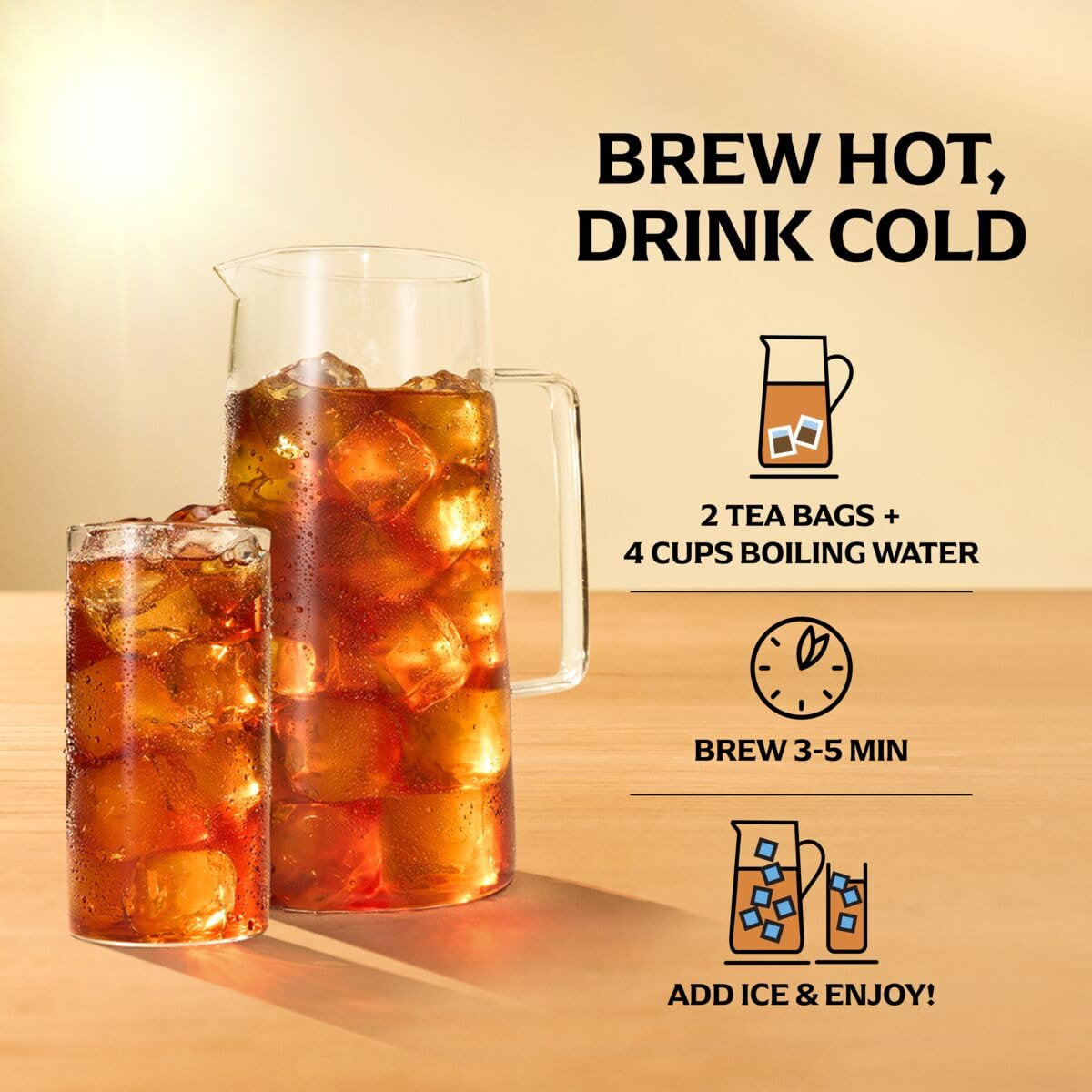 Southern Sweet Iced Tea Bags, Family Size Zero Calories, 132 Total Bags (22Ct –