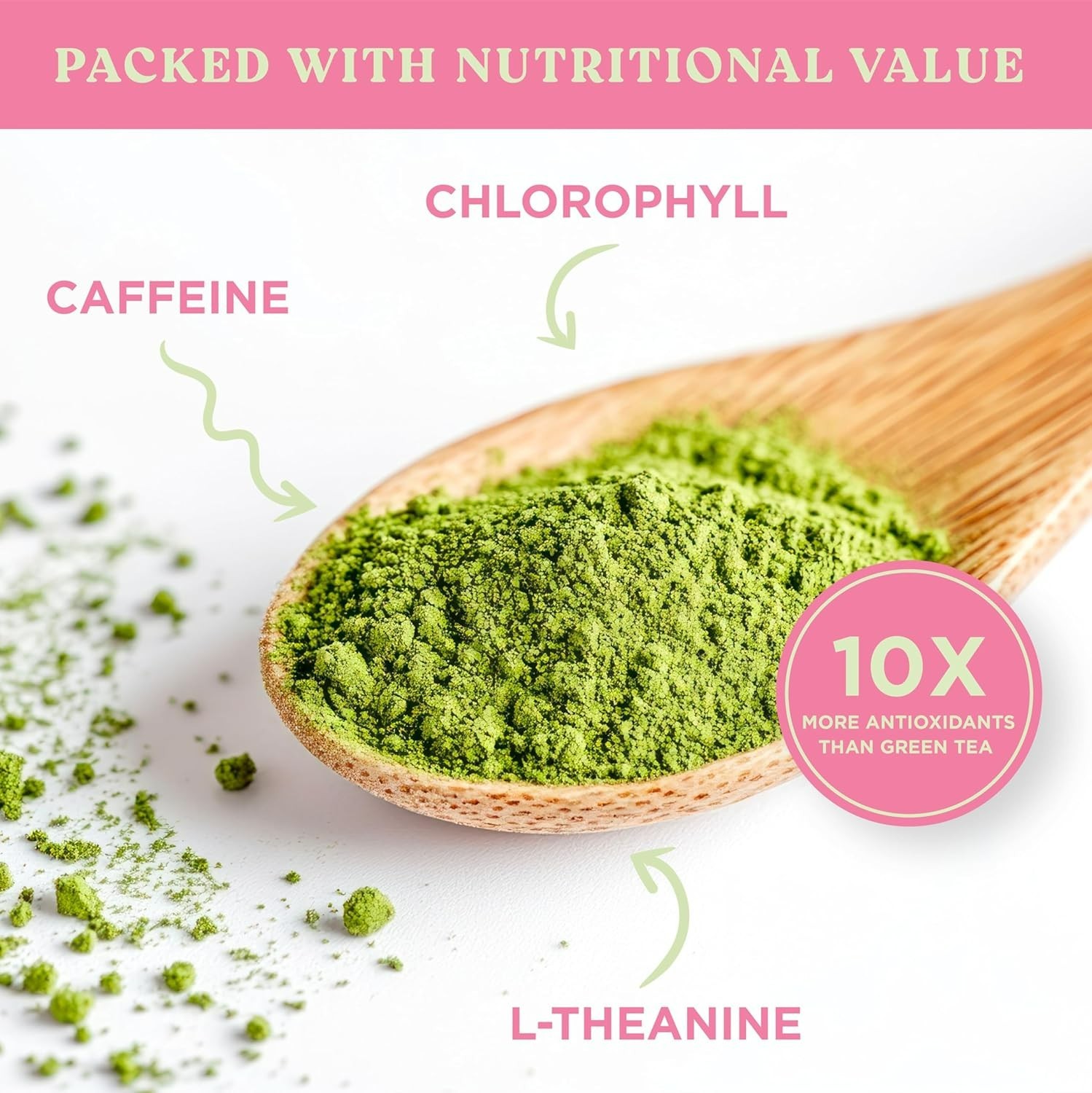Harmony Proteins™ Strawberry Matcha Tea w/ Antioxidants & L-Theanine