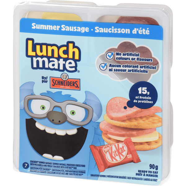 Schneiders Summer Sausage Lunch Mate kit Quality Bulk Large 90g/3.17oz(2/Case)