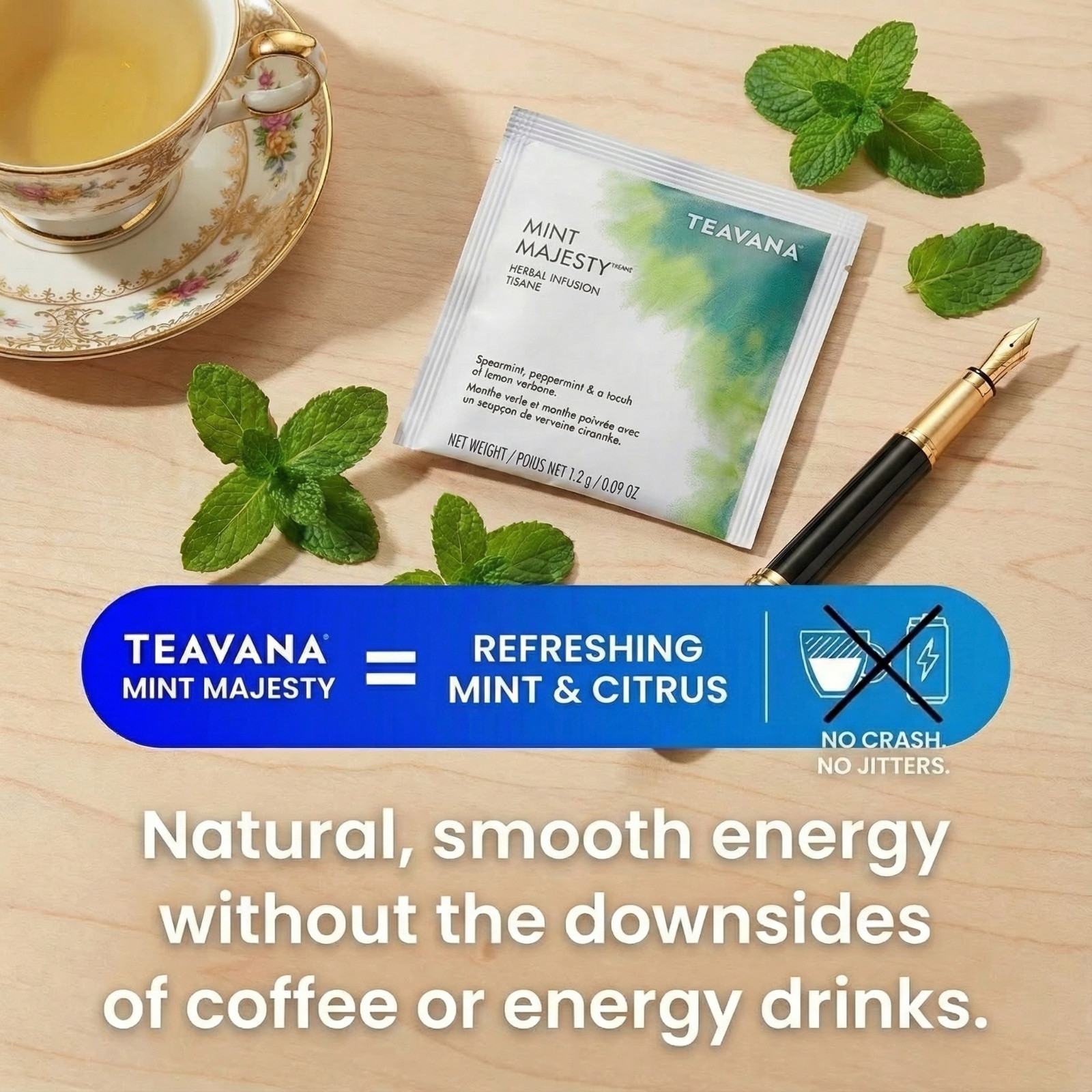Starbucks Teavana Tea Mint Majesty , Pack Of 100 Sachets (3 month supply)