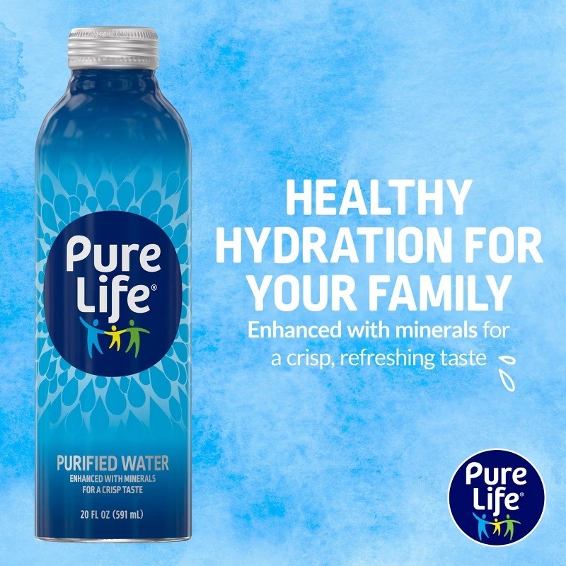 Purified Water – 18 Pack/20 Fl Oz Aluminum Bottles
