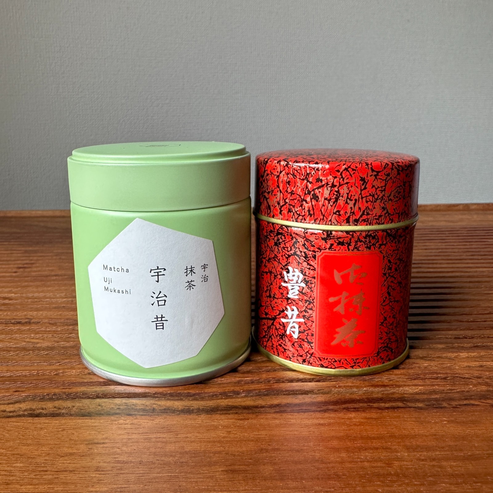 Matcha Set of 2 Uji Ceremonial Grade Horii Shichimeien x Tsuen UJI Mukashi