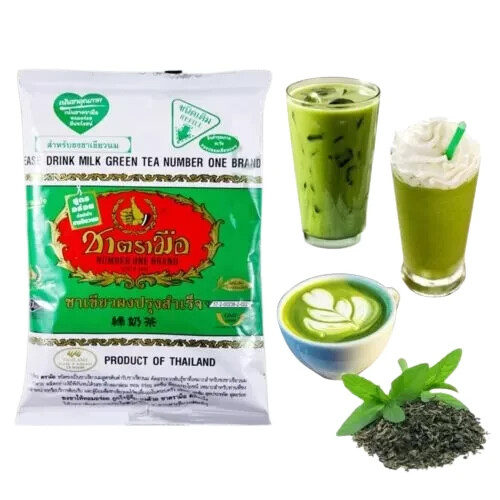 ชาเขียว THAI GREEN TEA MIX MILK TEA NUMBER ONE BRAND CHATRAMUE