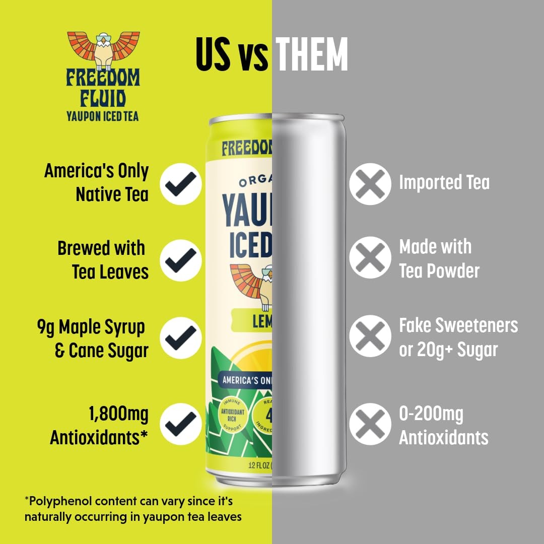 Organic Yaupon Iced Tea – Refreshing Lemon | Perfect Fall Beverage | Lightly …