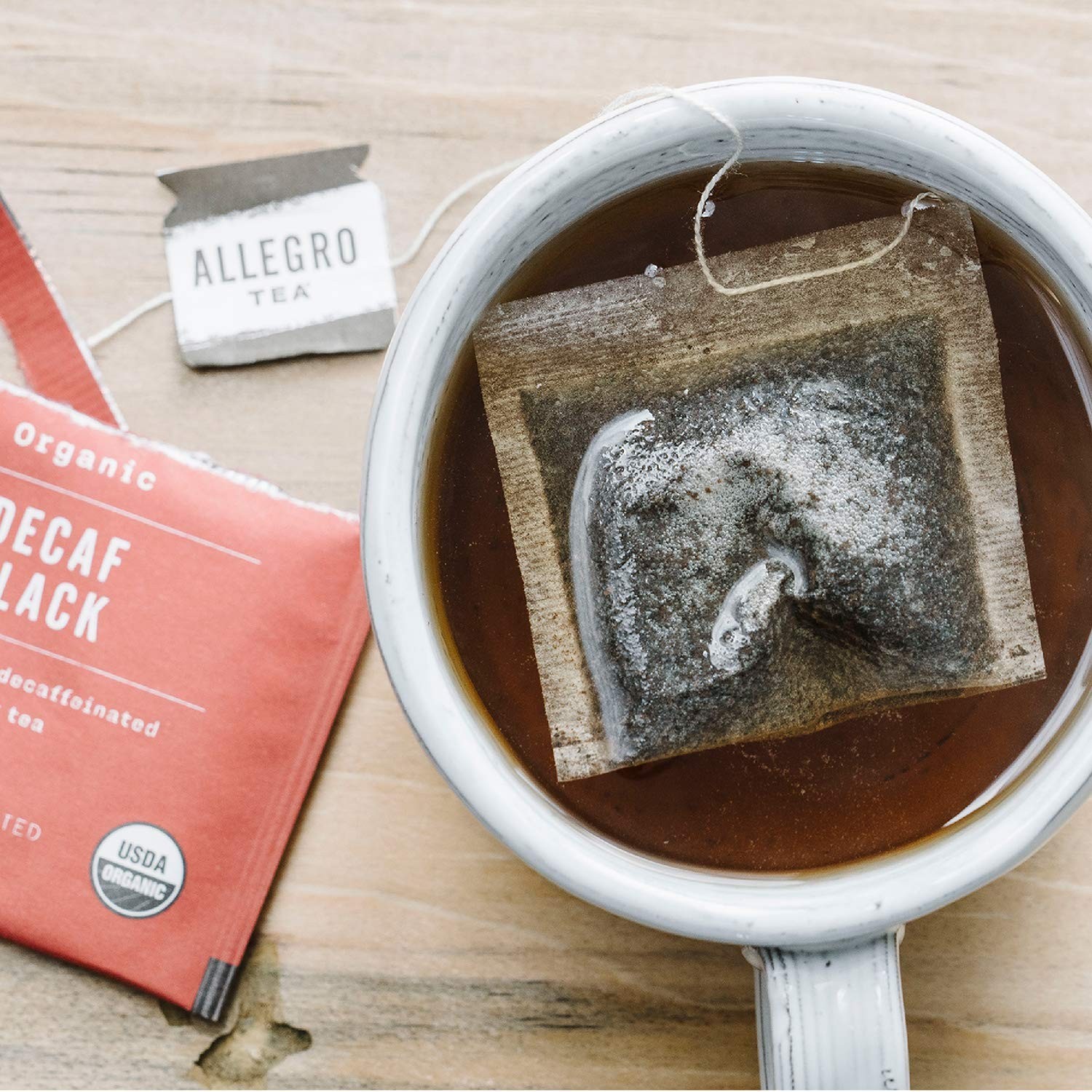 Organic Decaf Black Tea Bags 20 Count Naturally Brisk Flavor Great for Brewing