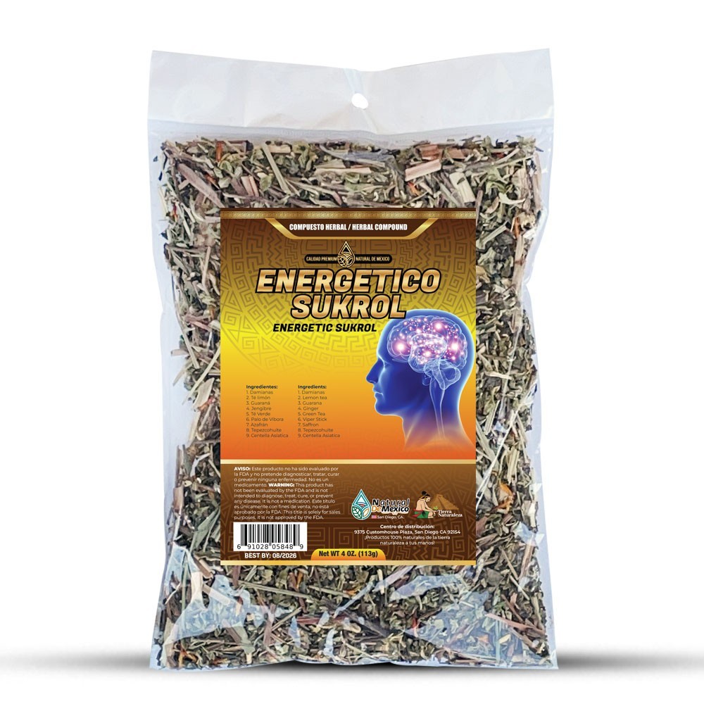Energetico, Compuesto Te Herbal, 4 onzas. Energy Tea 4 Oz. Natural de Mexico