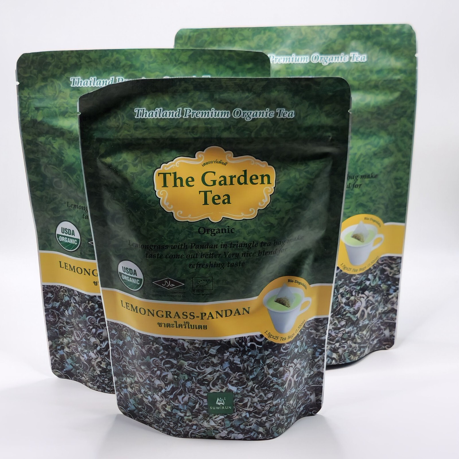 Tea Herbal Lemongrass Pandans Organic Natural Premium Drink The Garden Tea Set 3