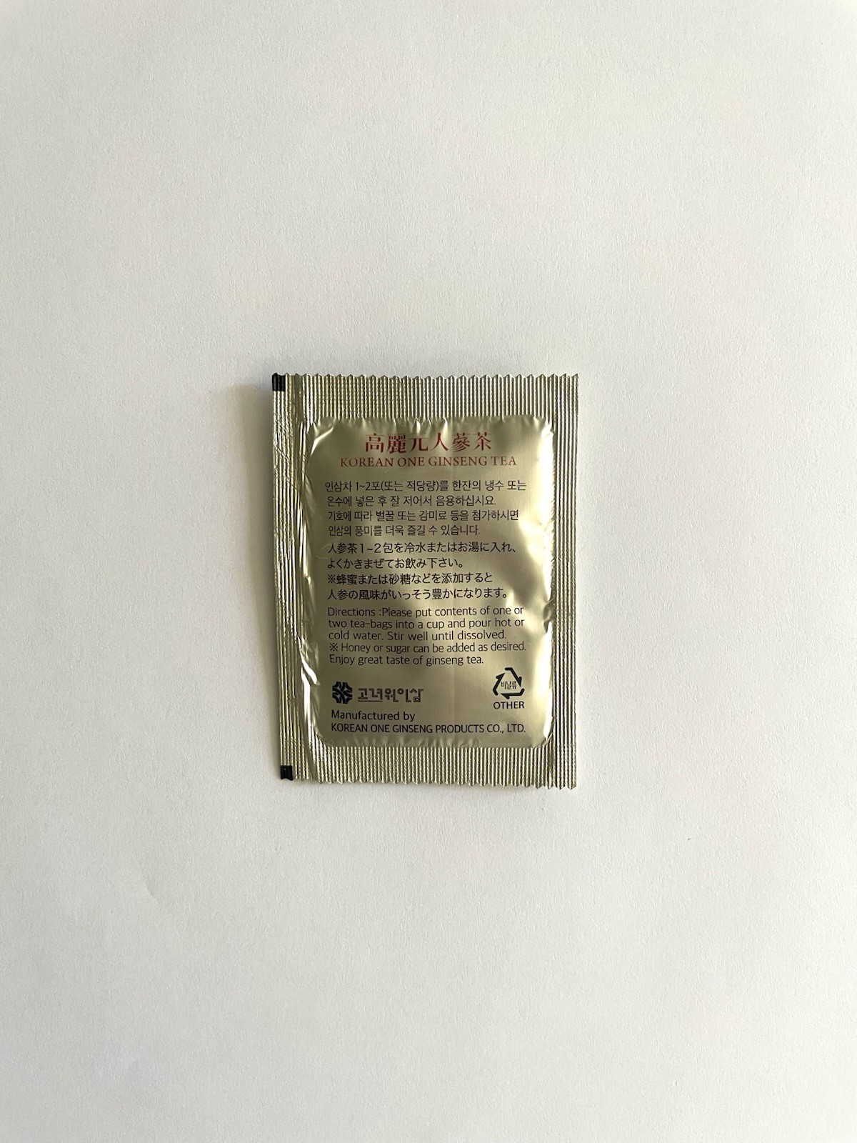Korean One Ginseng Tea 150 g x 50 (1 box has 50 Tea Packets)