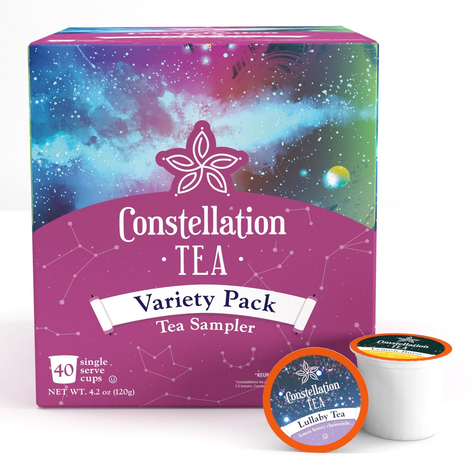 Constellation Tea Assorted Variety Pack Sampler Tea Pods Compatible with K Cu…