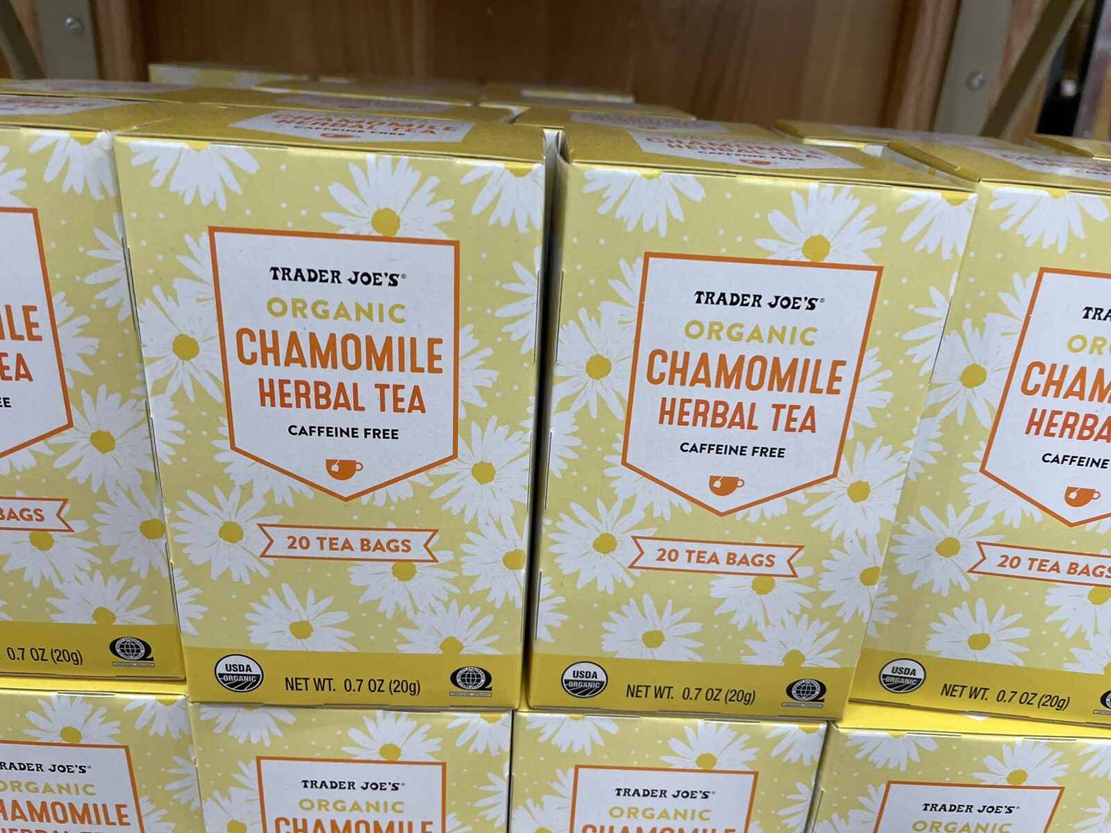 2 Boxes Trader Joe’s Organic Chamomile Herbal Tea Box Caffeine Free