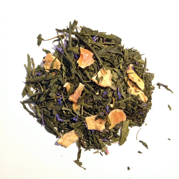 Pineapple Papaya Organic Green Tea, Choose loose leaf, tea bags or sample size