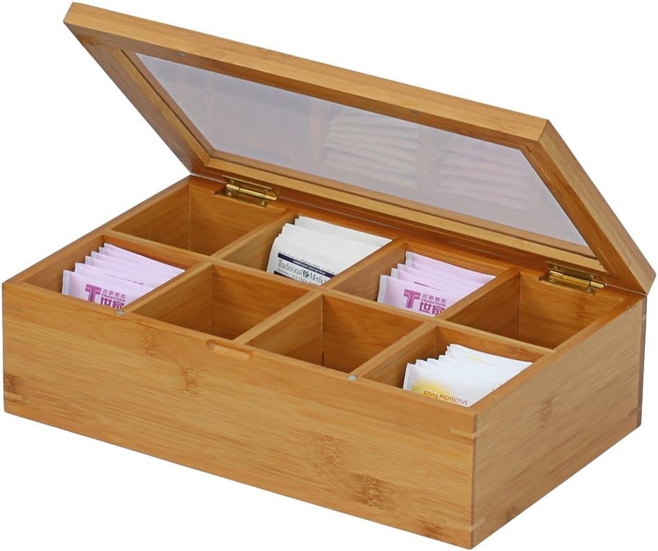 TB1323 Bamboo Tea Box, 12 Inch, Natural