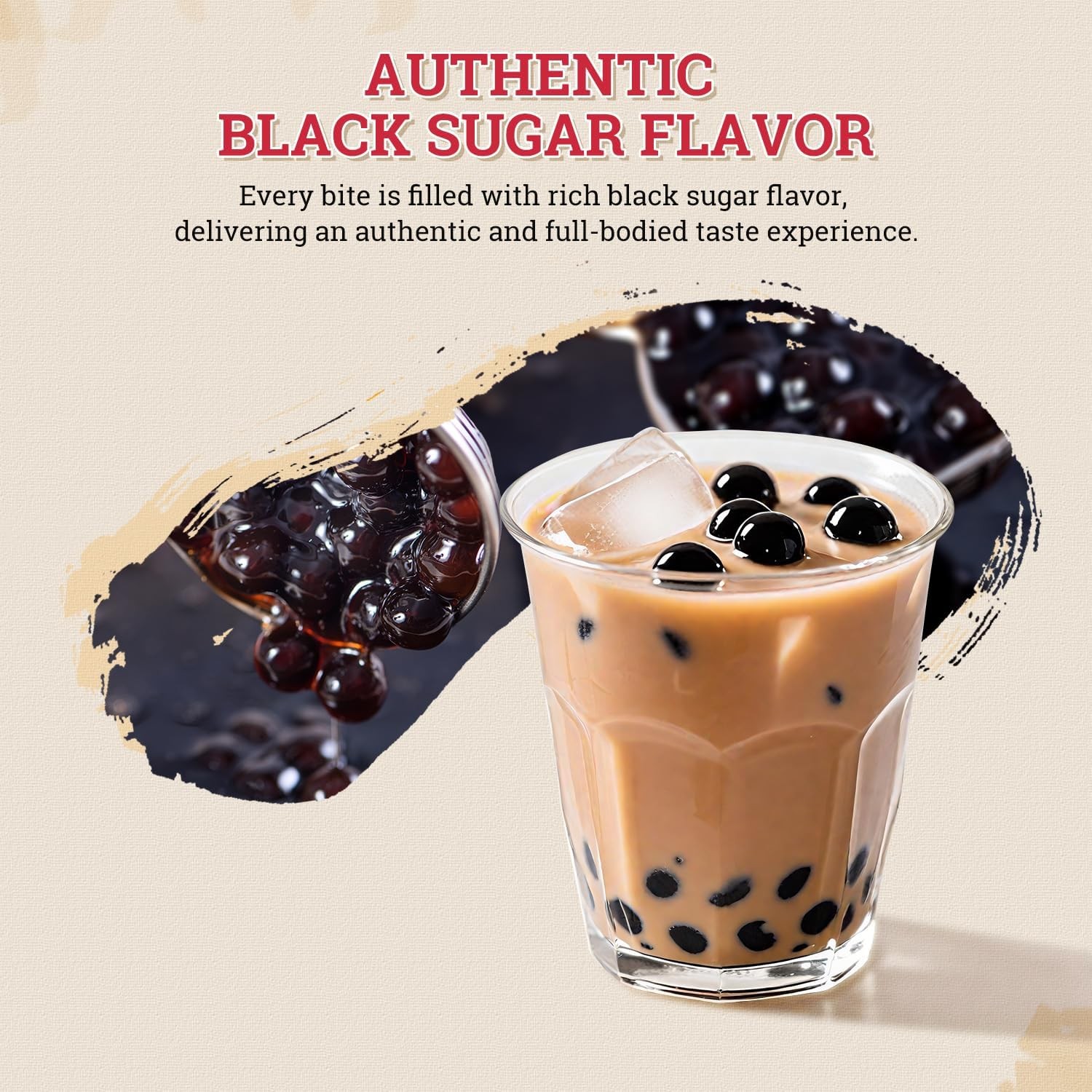 52USA Boba Tapioca Pearl, Black Sugar Flavor, Fresh Bubble Tea Pearl, 8.8 Oz …