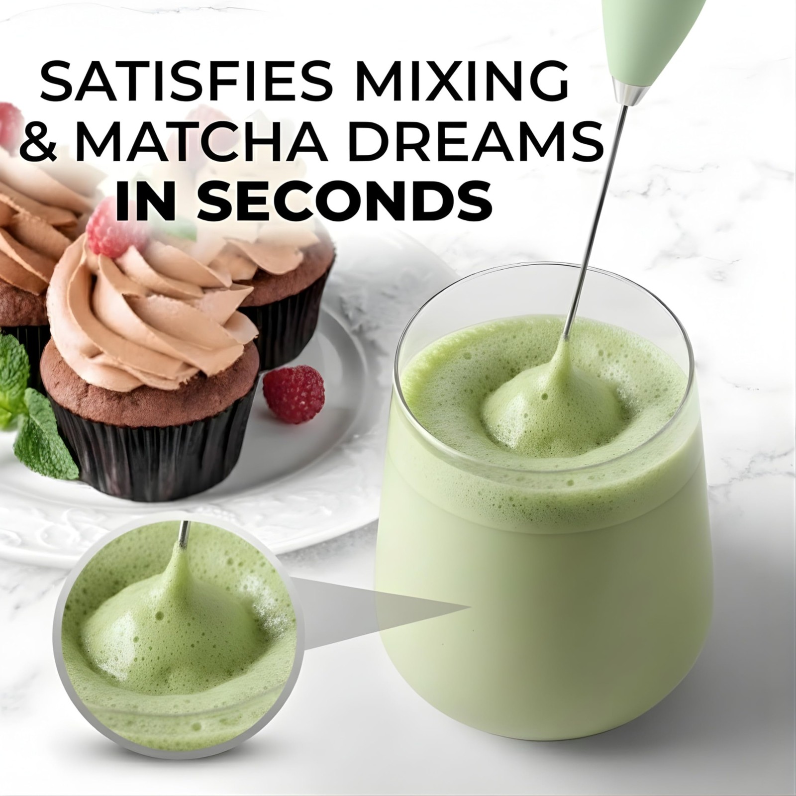 Matcha Whisk Set with Matcha Bowl – Matcha Set Included Electric Frother, Bam…