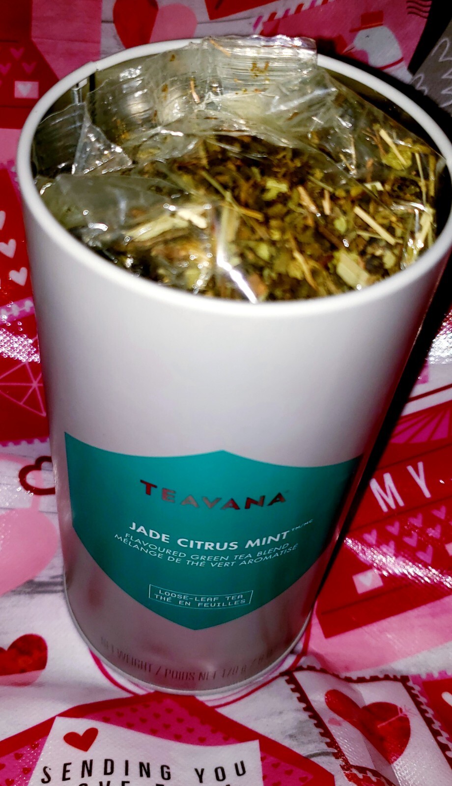 NEW! TEAVANA JADE CITRUS MINT 6 OZ FACTORY SEALED TEA BAG & TIN! MEDICINE BALL