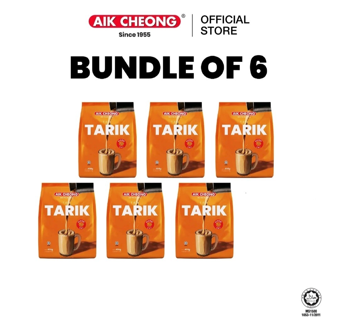 Teh Tarik Aik Cheong 3 In 1 (38gm x 12) Bundle of 6 + FREE SHIPPING