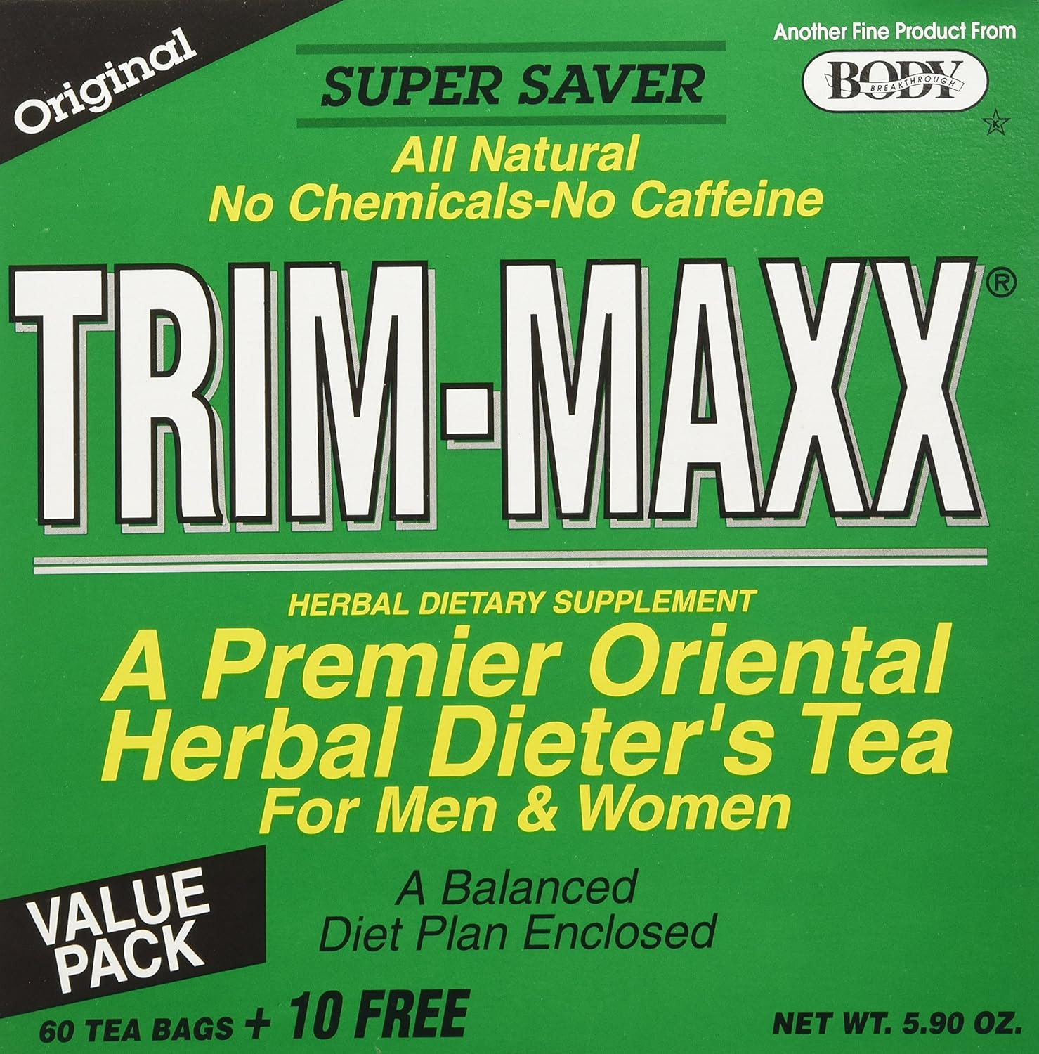 Trim Maxx Herbal Diet Tea – 60 Count Box