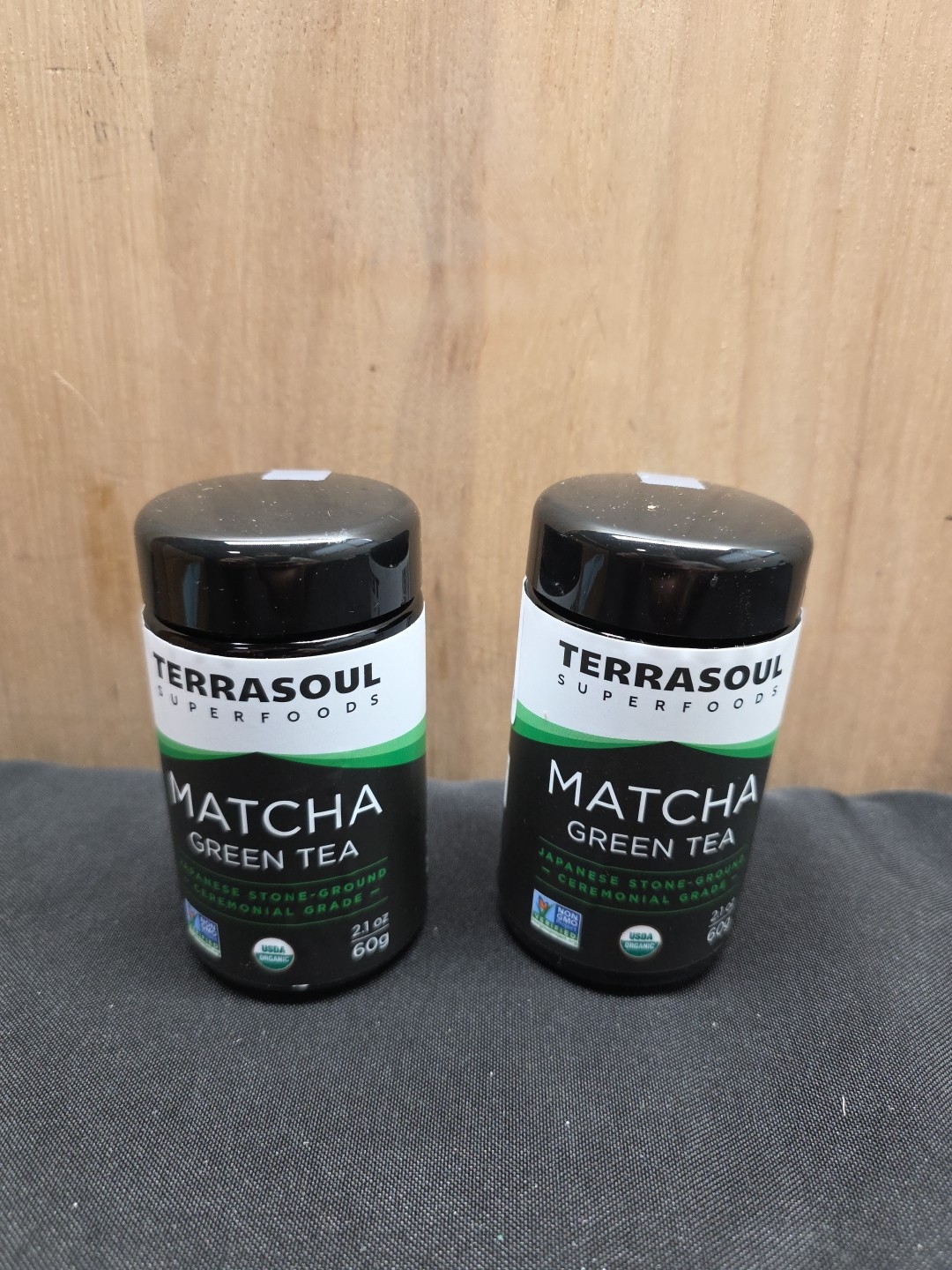 Terrasoul Superfoods Organic Matcha Green Tea Ceremonial Grade in Miron Glass x2