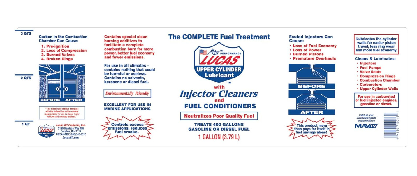 Lucas LUC10013 10013 Fuel Treatment – 1 Gallon