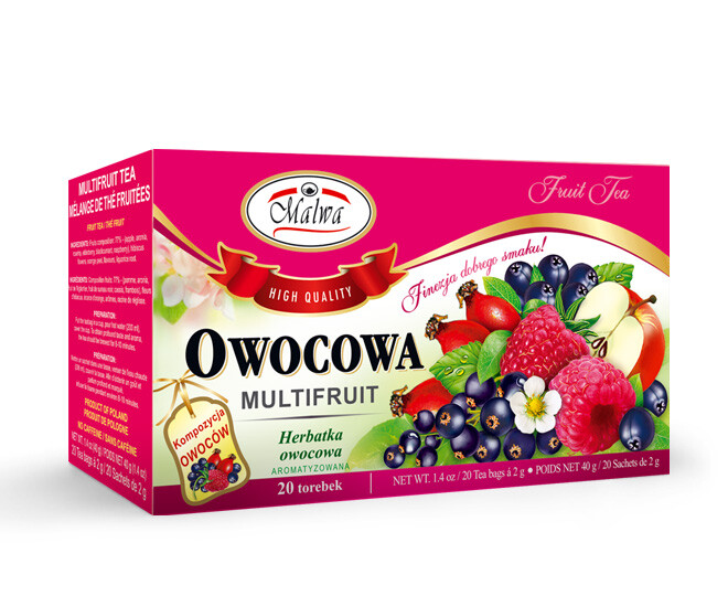 Malwa Owocowa MULTIFRUIT Polish Fruit Tea Poland 20 Tea Bags US Seller
