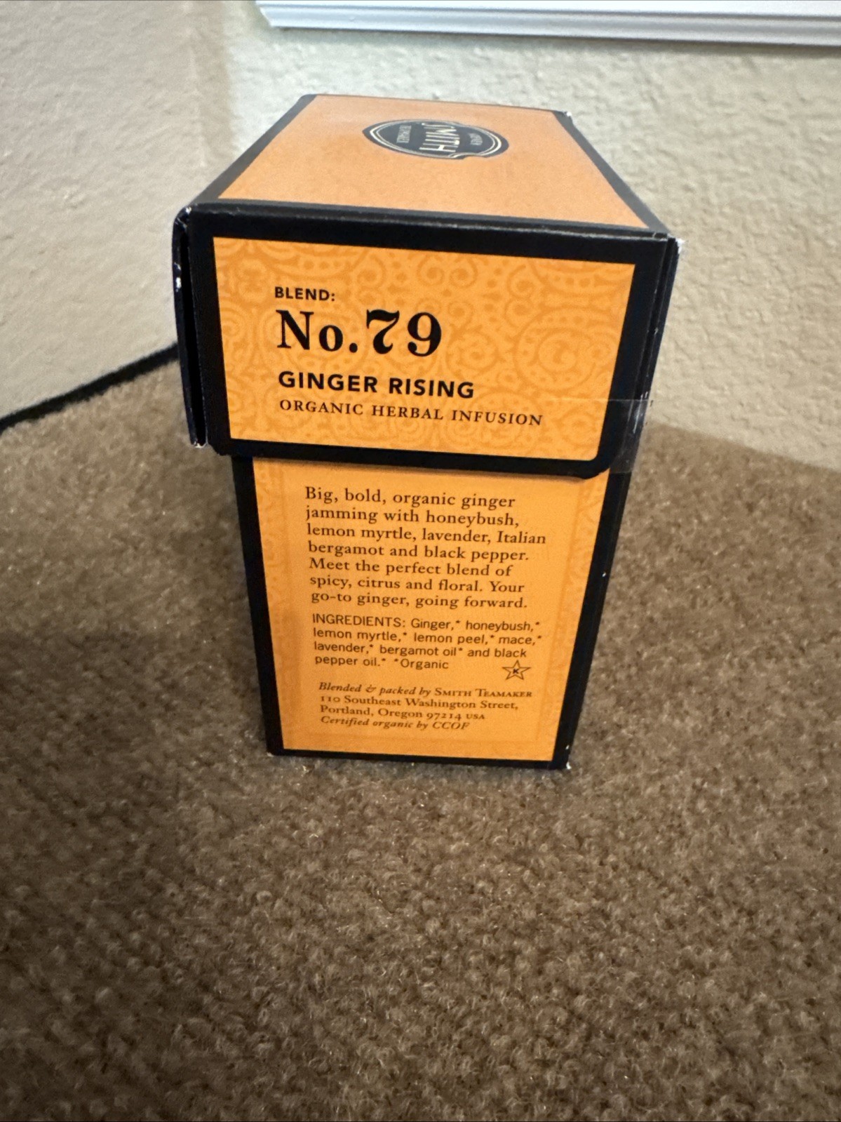 Smith Teamaker Ginger Rising No. 79 Tea – 14 Sealed Sachets Remaining – Open Box