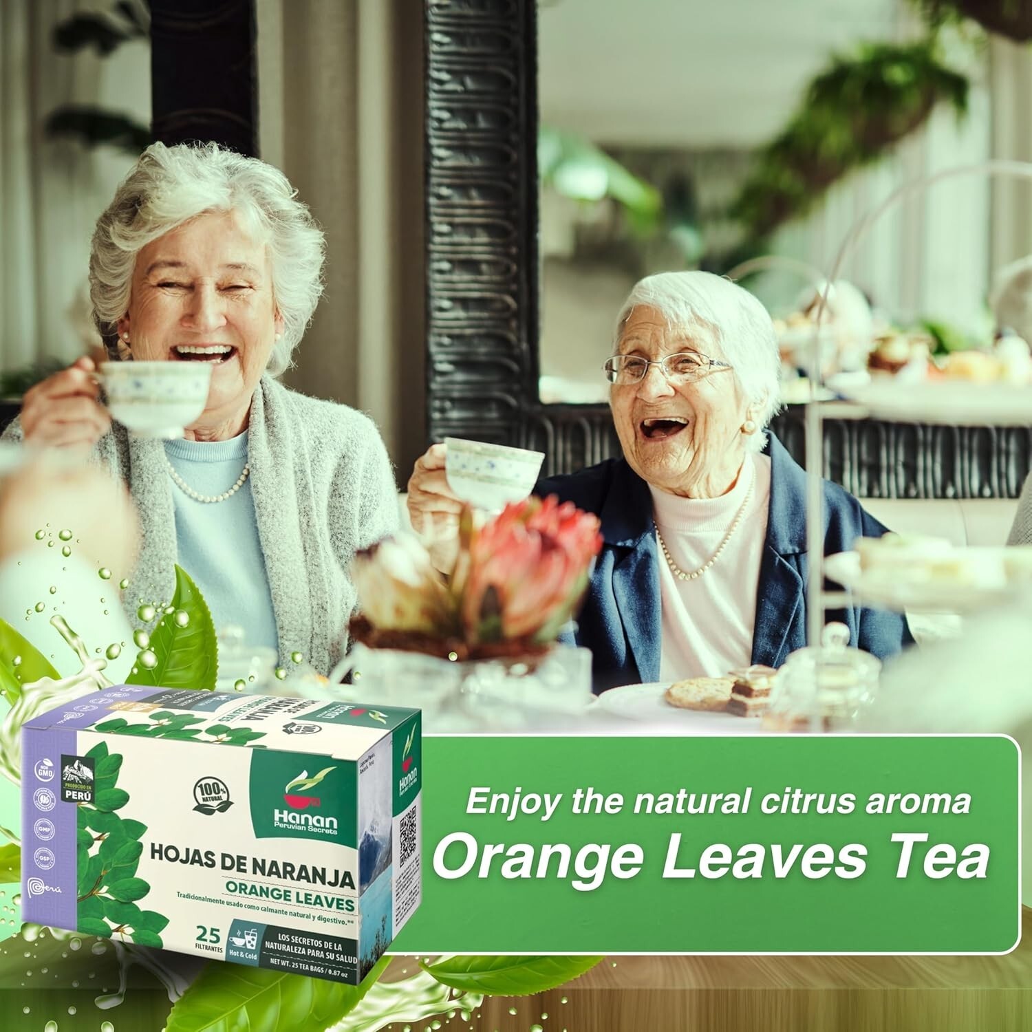 Orange Leaf 25 Herbal Tea Bags Naranjo from Peru