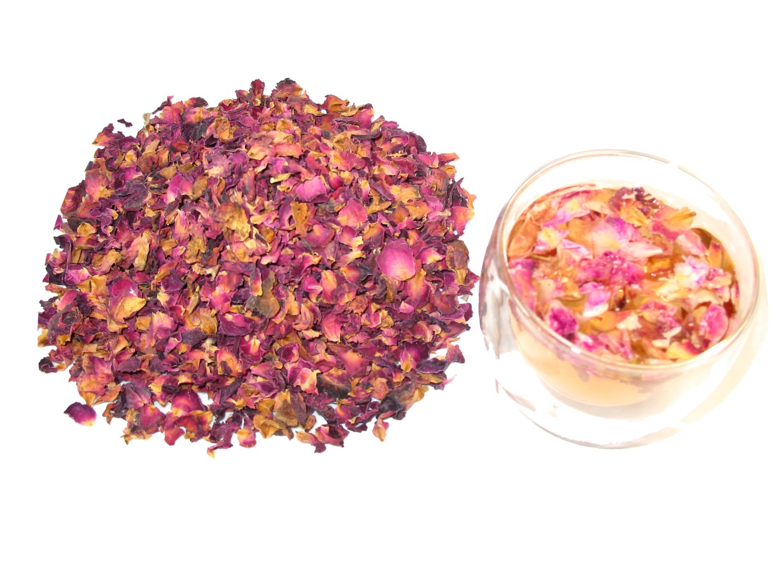 Rose Petals Dried Flowers in Resealable Pouch, Edible Flowers for Herbal Tea,…