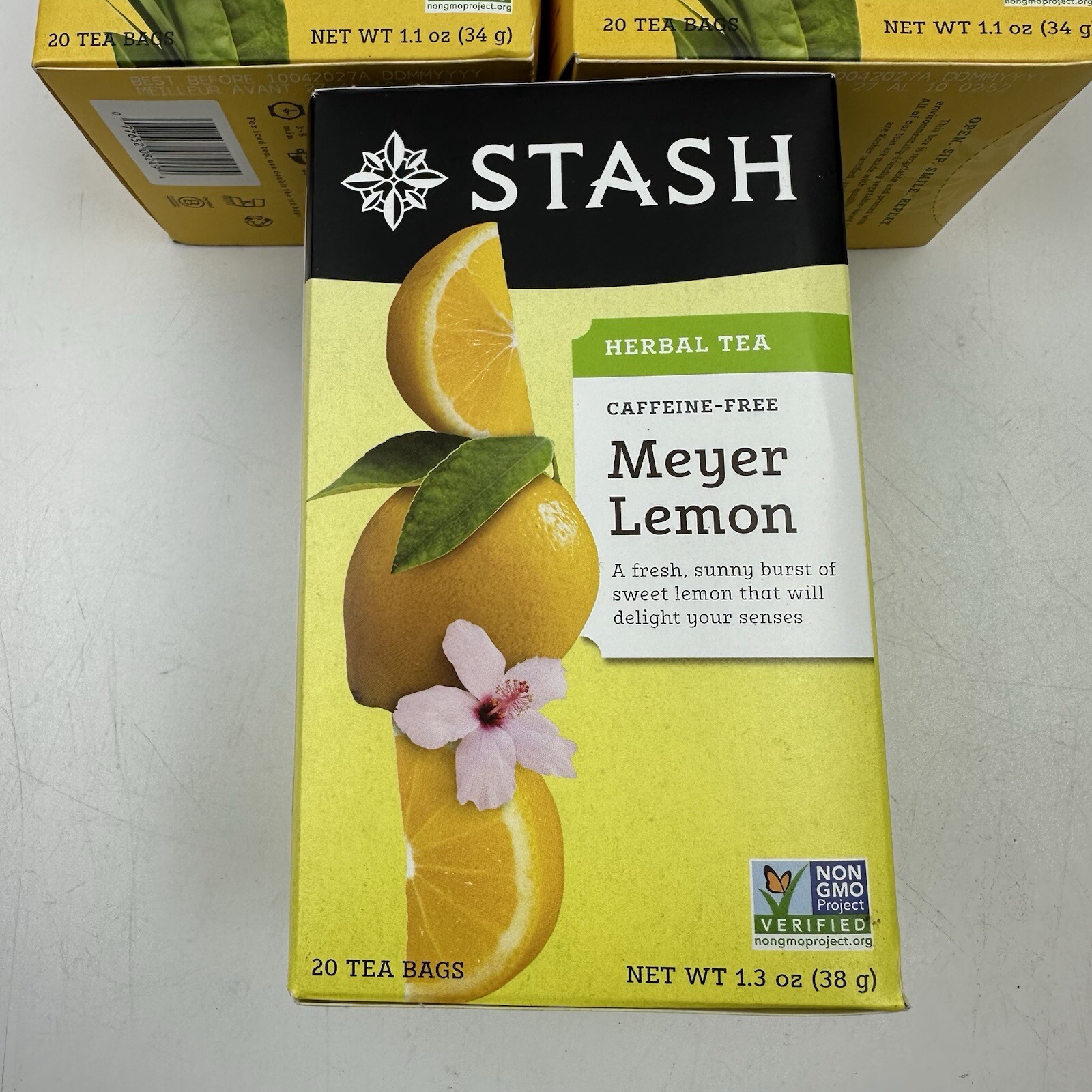 (3) Stash Lemon Ginger Vitality + Meyer Lemon Herbal Tea Bags- 20 Count 10/27