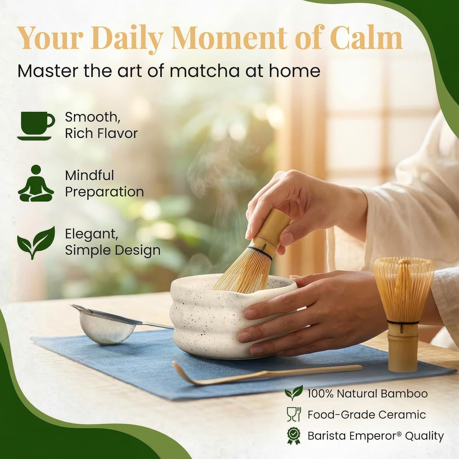 ® MATCHA WHISK SET PREMIUM 11Pcs – Professional Matcha Kit Set with Matcha Bowl,