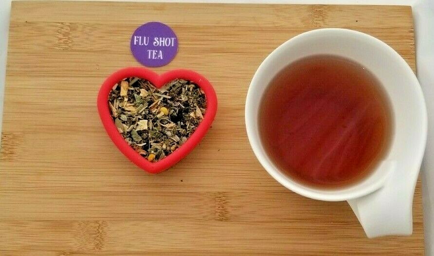 FLU SHOT HEALING Anti-Respiratory Herbal Loose Leaf Tea Blend 2 oz