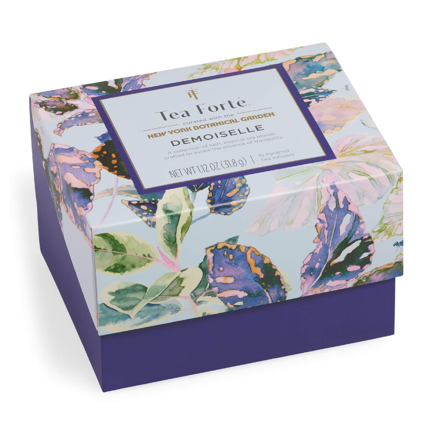 Gift Set with Cafe Cup, Tea Tray, Mini Presentation Box with 10 Handcrafted Pyra