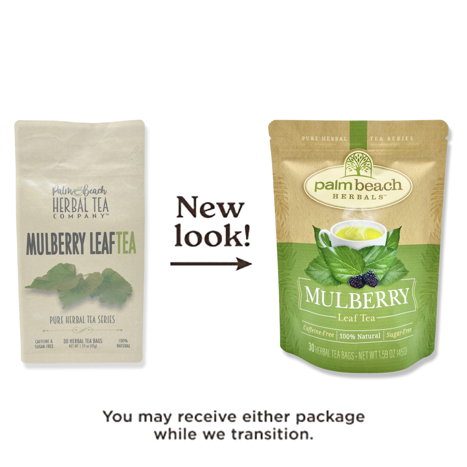 Mulberry Leaf Tea by Palm Beach Herbals | 30ct, Caffeine-Free