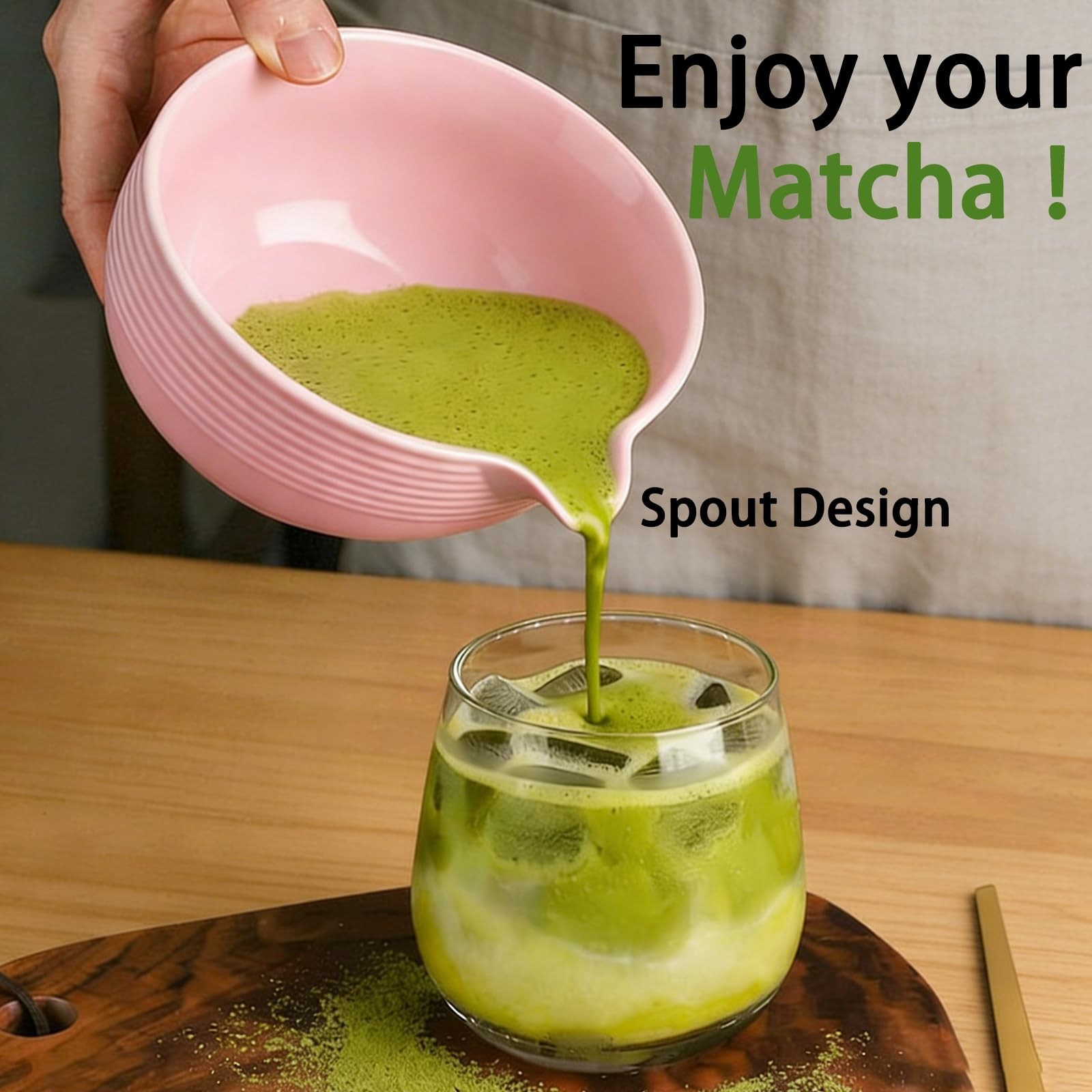 Matcha Whisk Set, 9 pcs Ceramic Matcha Set, Gifts for Women,Matcha Bowl with …