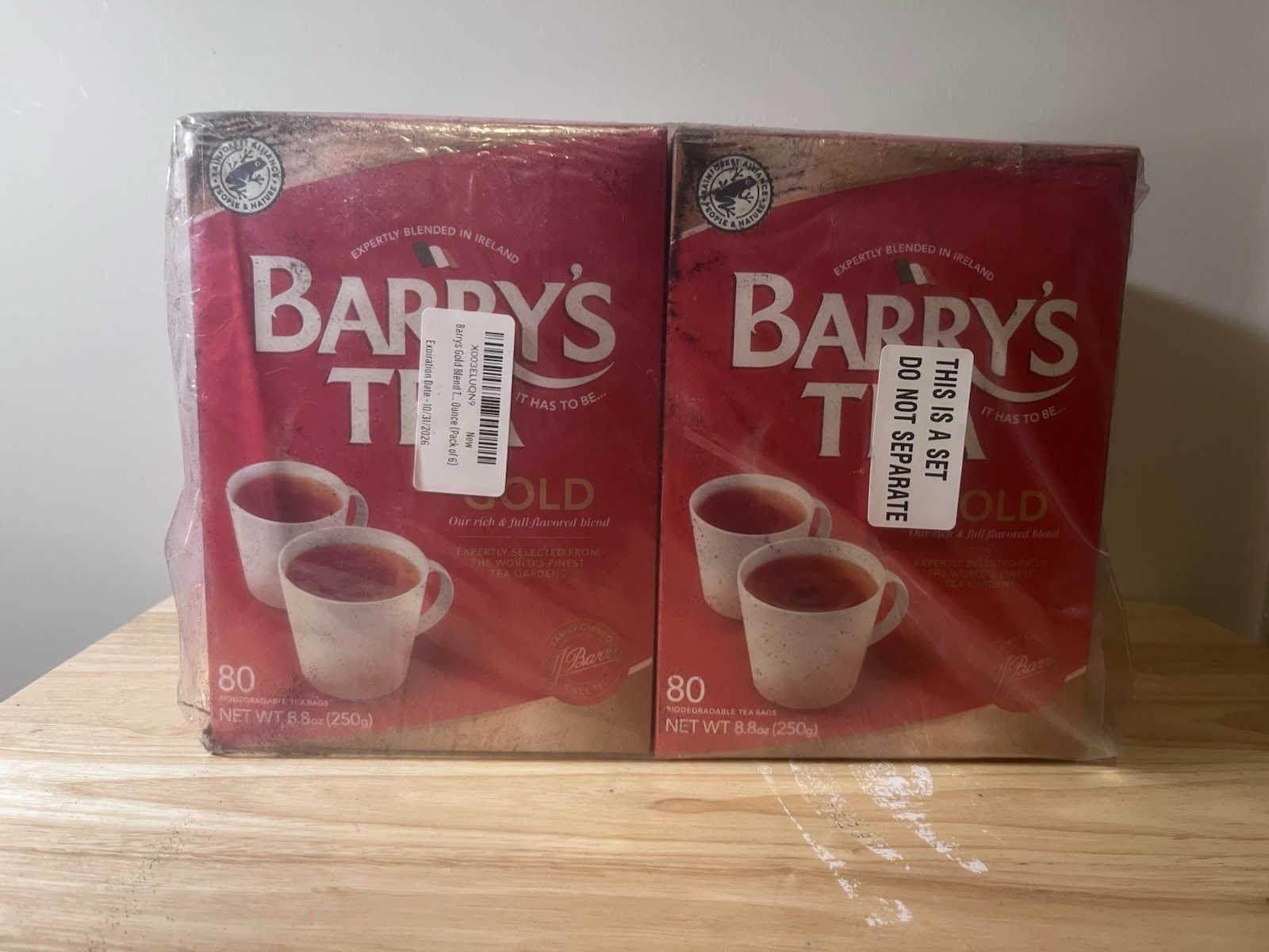 Barry’s Tea Gold Blend 80 Bags • Sealed 6-Pack Brick • Imported from Ireland