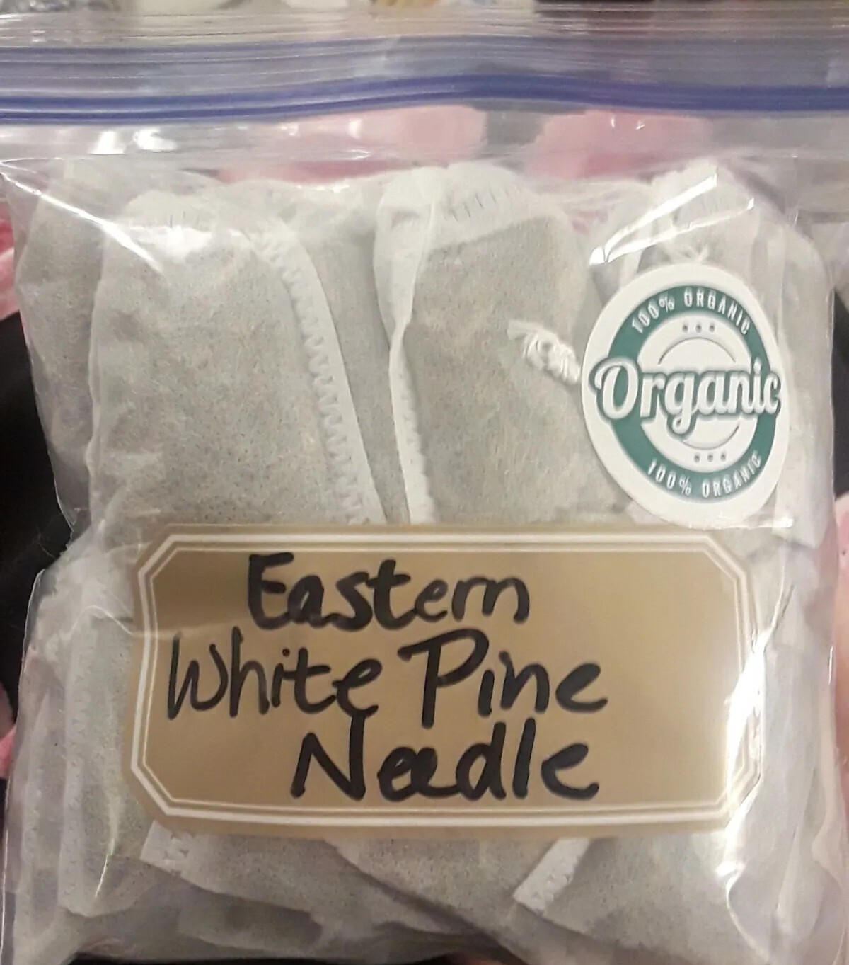Lot: 20 Pc Organic Eastern White Pine Needle Tea Bags Suramin Fresh Harvest Bag