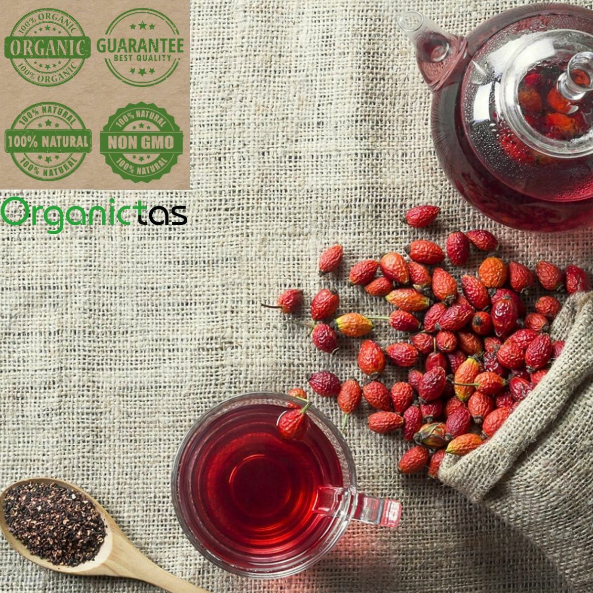 ROSEHIPS Tea Natural Dried Whole Fruit Rose Berry Vitamin C Immune System 200g