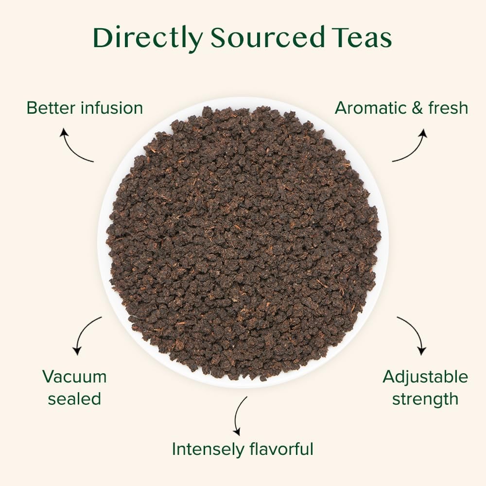 VAHDAM, Assam CTC Black Tea Loose Leaf 170+ 12 Ounce (Pack of 1), 12