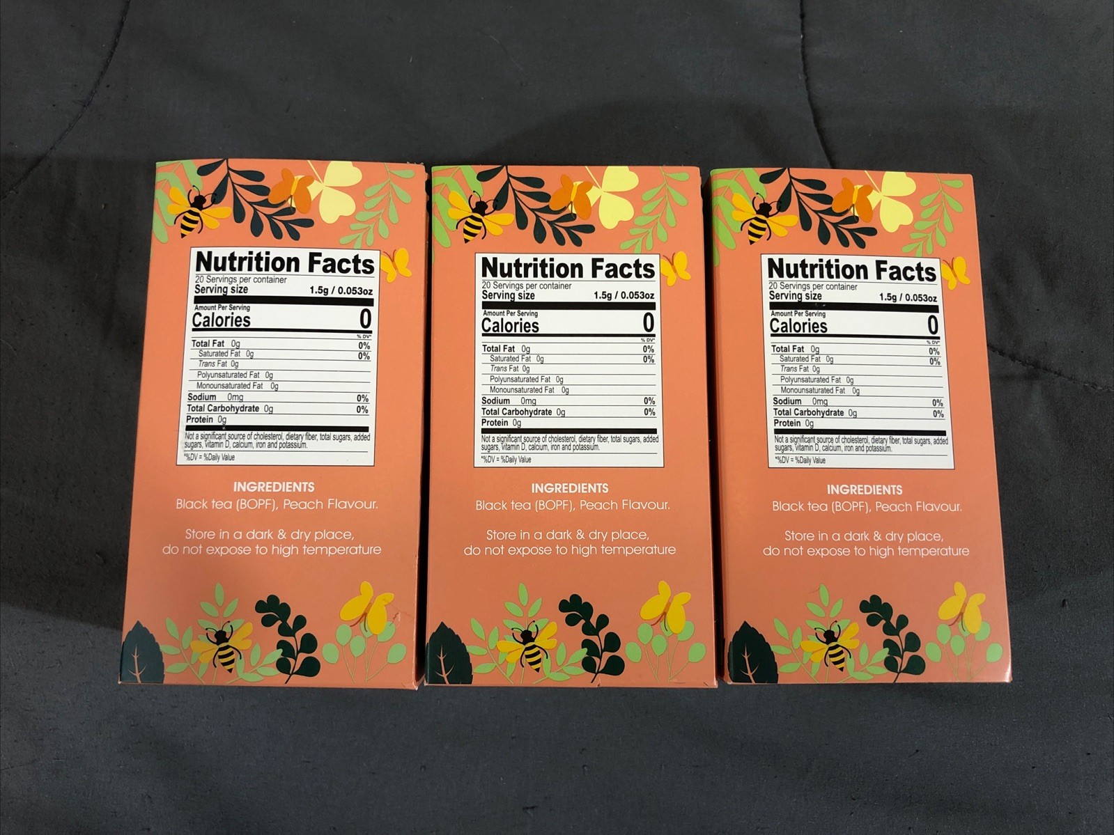 3 PACK ~ T-PICK BLACK TEA PEACH CEYLON Tea Bags 60 Bags Total BB: 10/01/2029