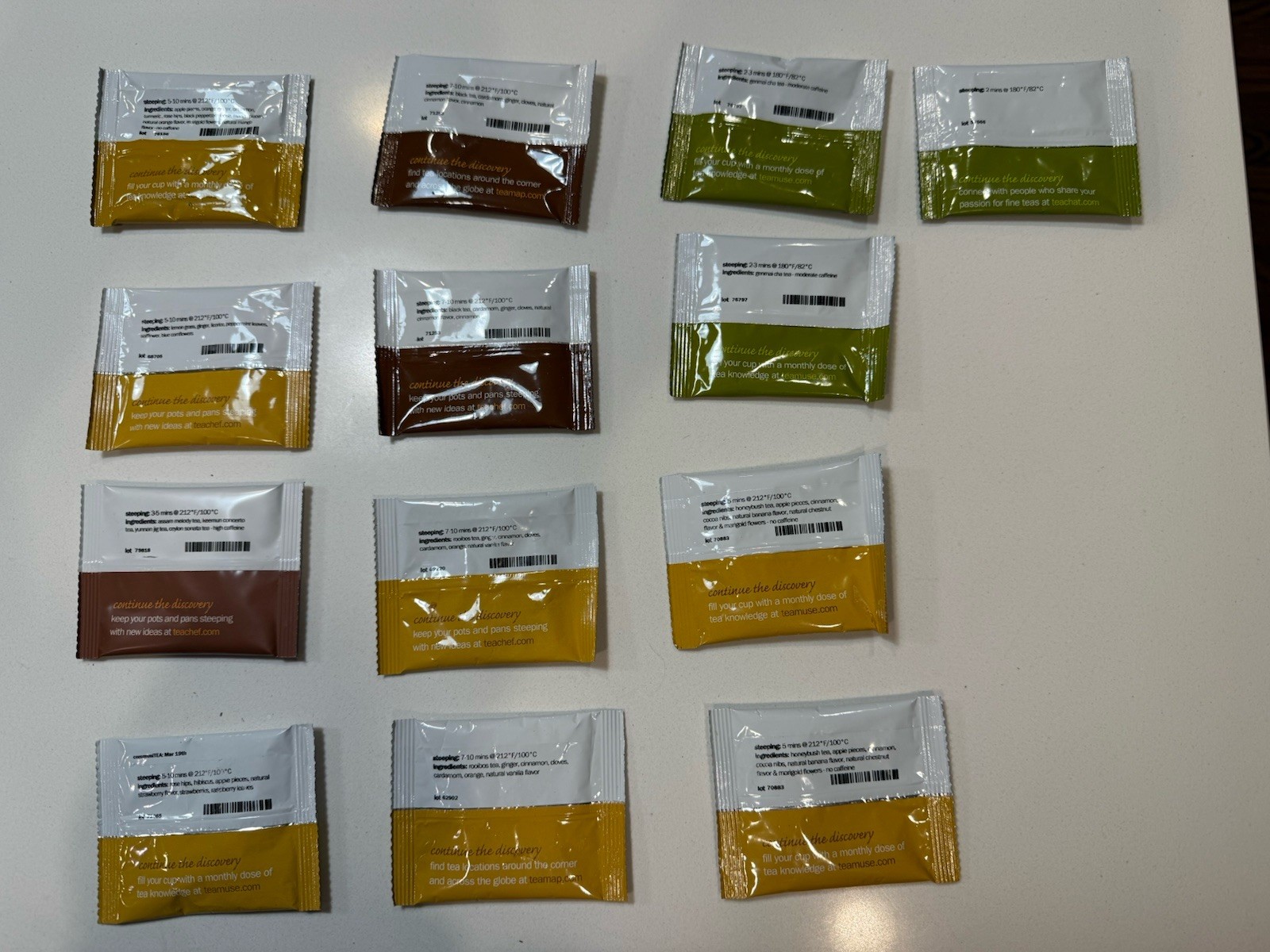 Adagio Teas Sampler 13 Pack Variety Oolong Herbal Black Green Rooibos New