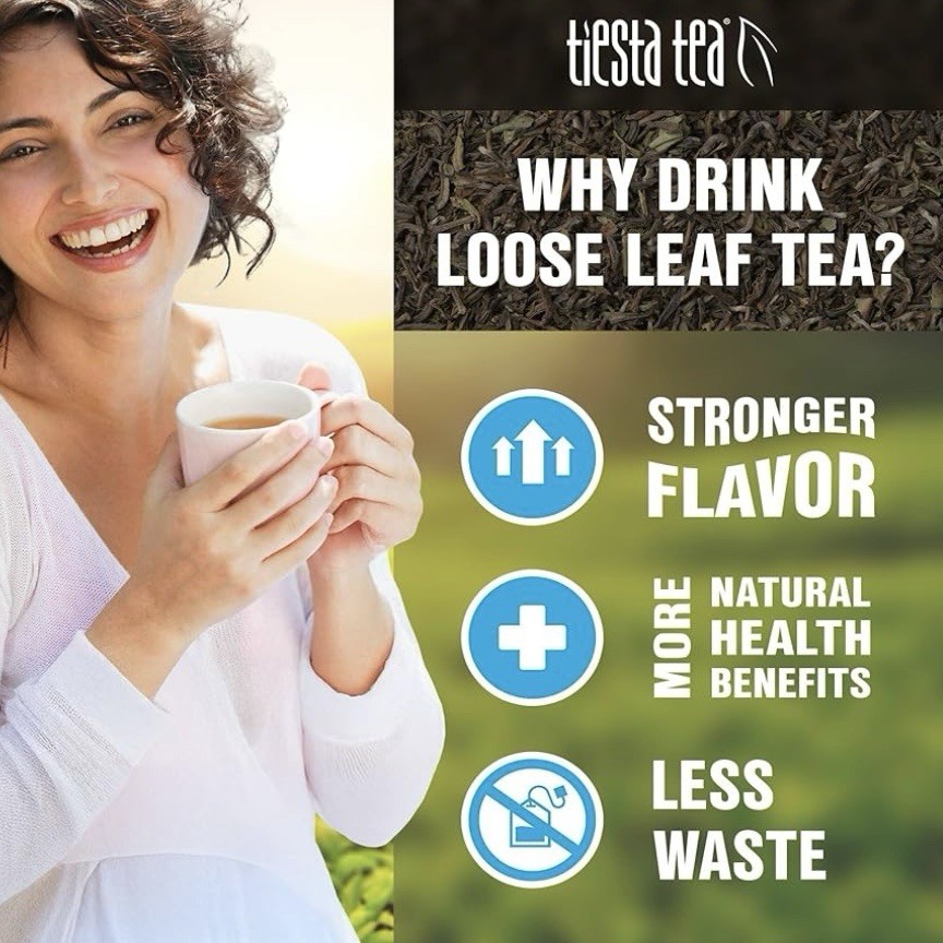 Tiesta Tea Strawberry Lemonade Loose Leaf IMMUNITY Non Caffeinated Hot/Cold 4 Oz