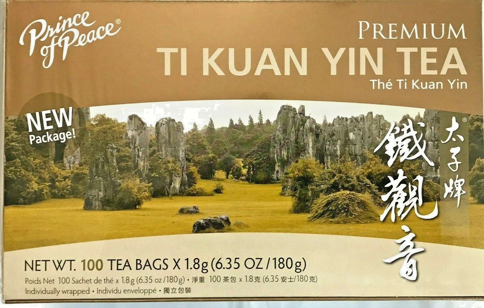 Prince of Peace Premium Ti Kuan Yin Tea 6.35 Oz/180g – 100 Tea Bags