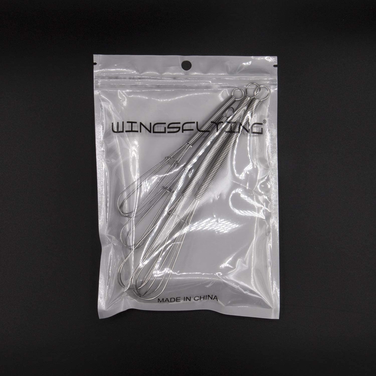 Wingsflying 4 Pack Mini Wire Kitchen Whisks Small Egg Whisk Gravy Silver