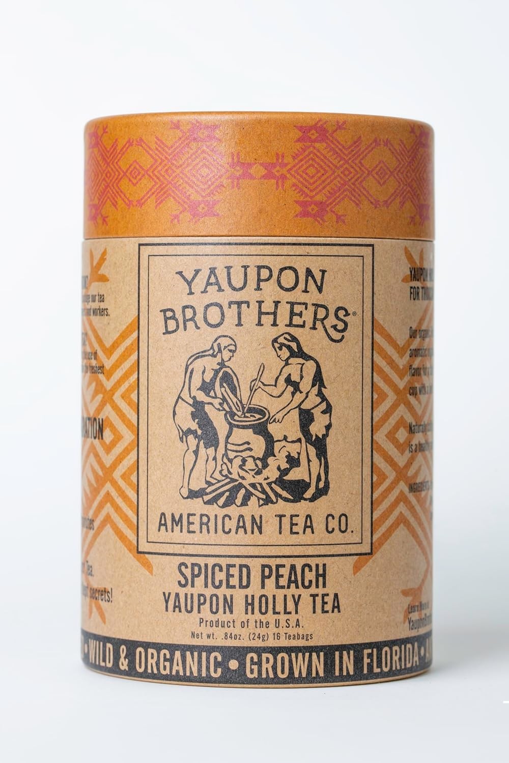 Yaupon Brothers Spiced Peach Tea – 16 16 Count (Pack of 1)