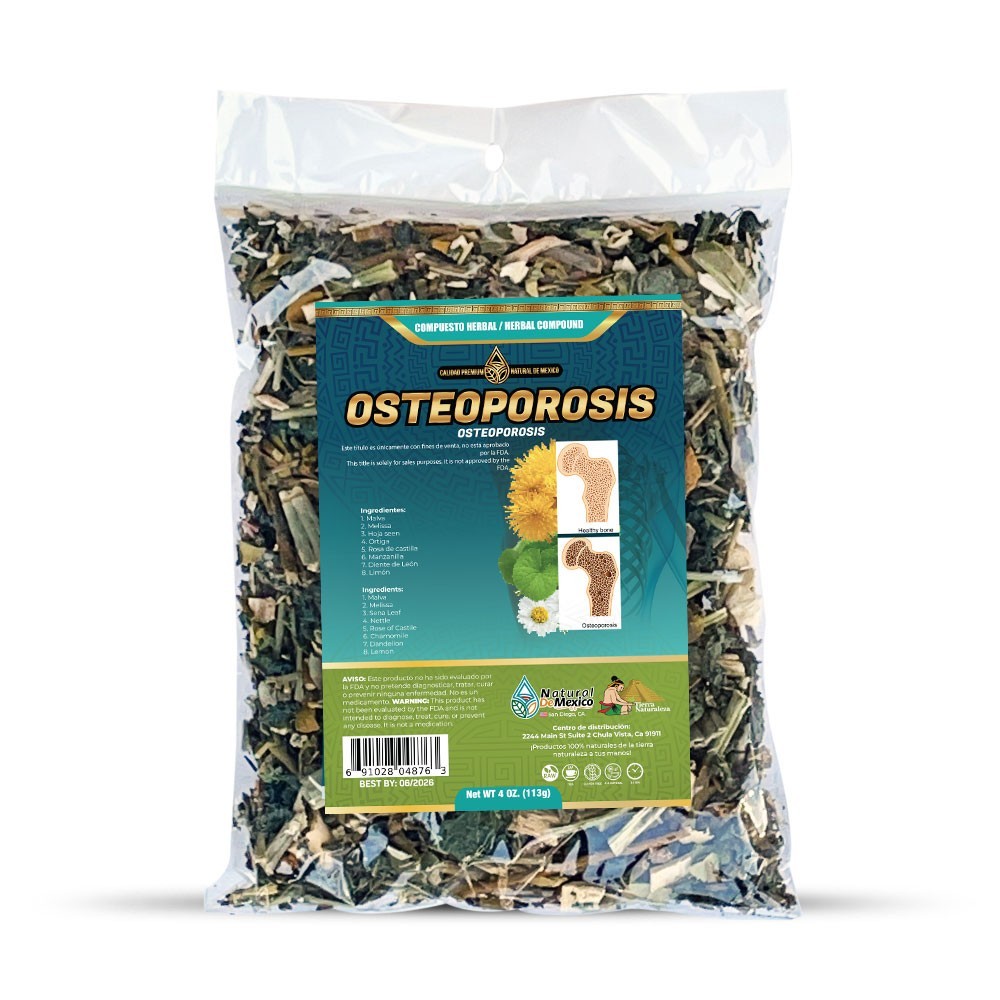Osteoporosis, Compuesto Te Herbal 4 oz. Osteoporosis Tea 4 Oz. Natural de Mexico