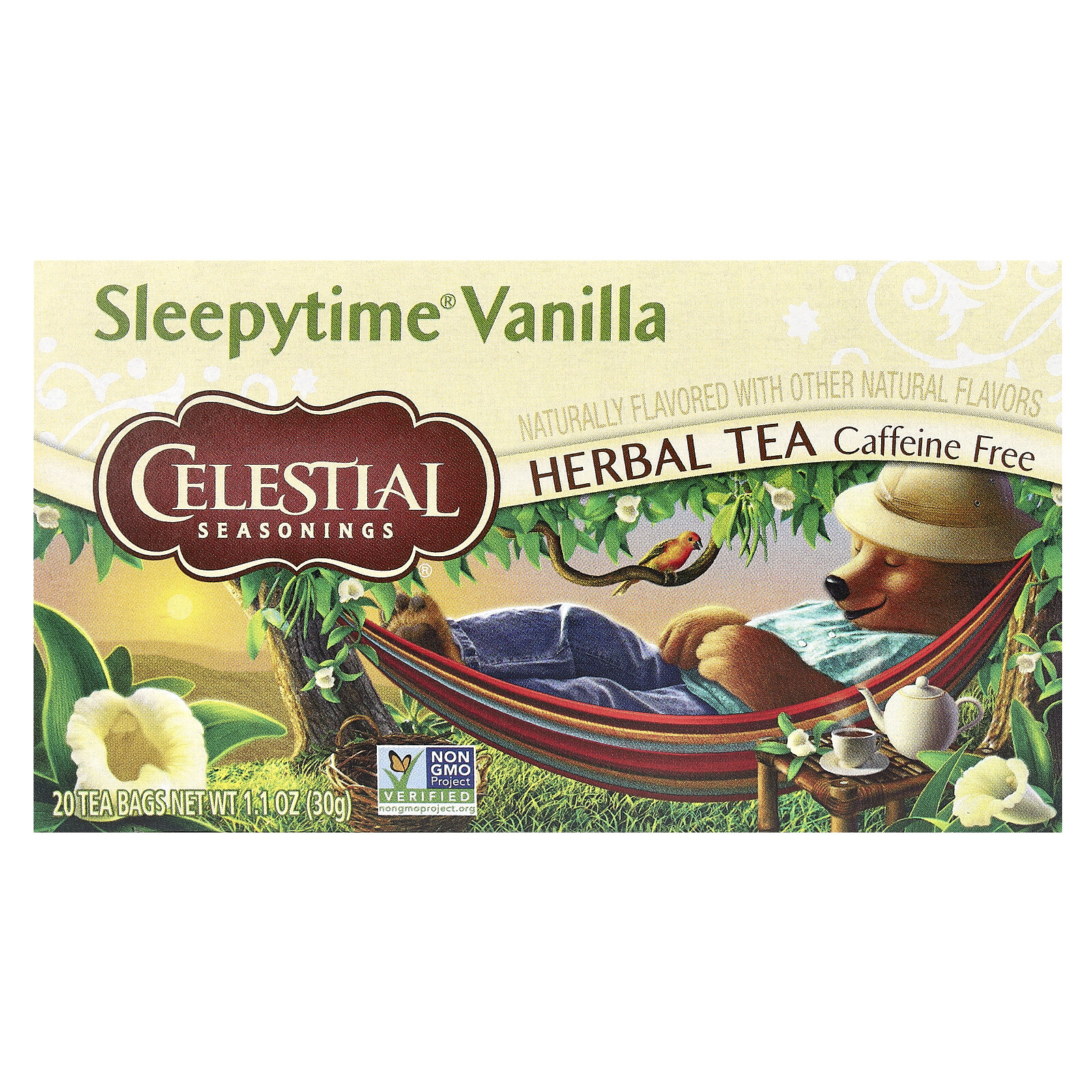 Herbal Tea, Sleepytime® Vanilla, Caffeine Free, 20 Tea Bags, 1.1 oz (30 g)