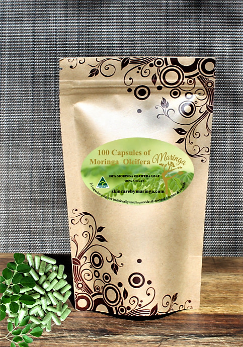 300 Natural Moringa Oleifera Veggie Capsules – GROWN AT MARINGA FARM