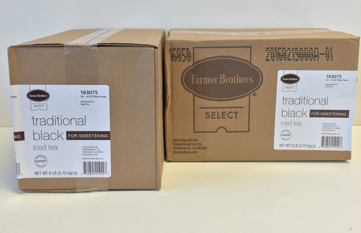 Black Iced Tea For Sweetening – Farmer Brothers – 2 Cases of 24/4oz (48 packs)