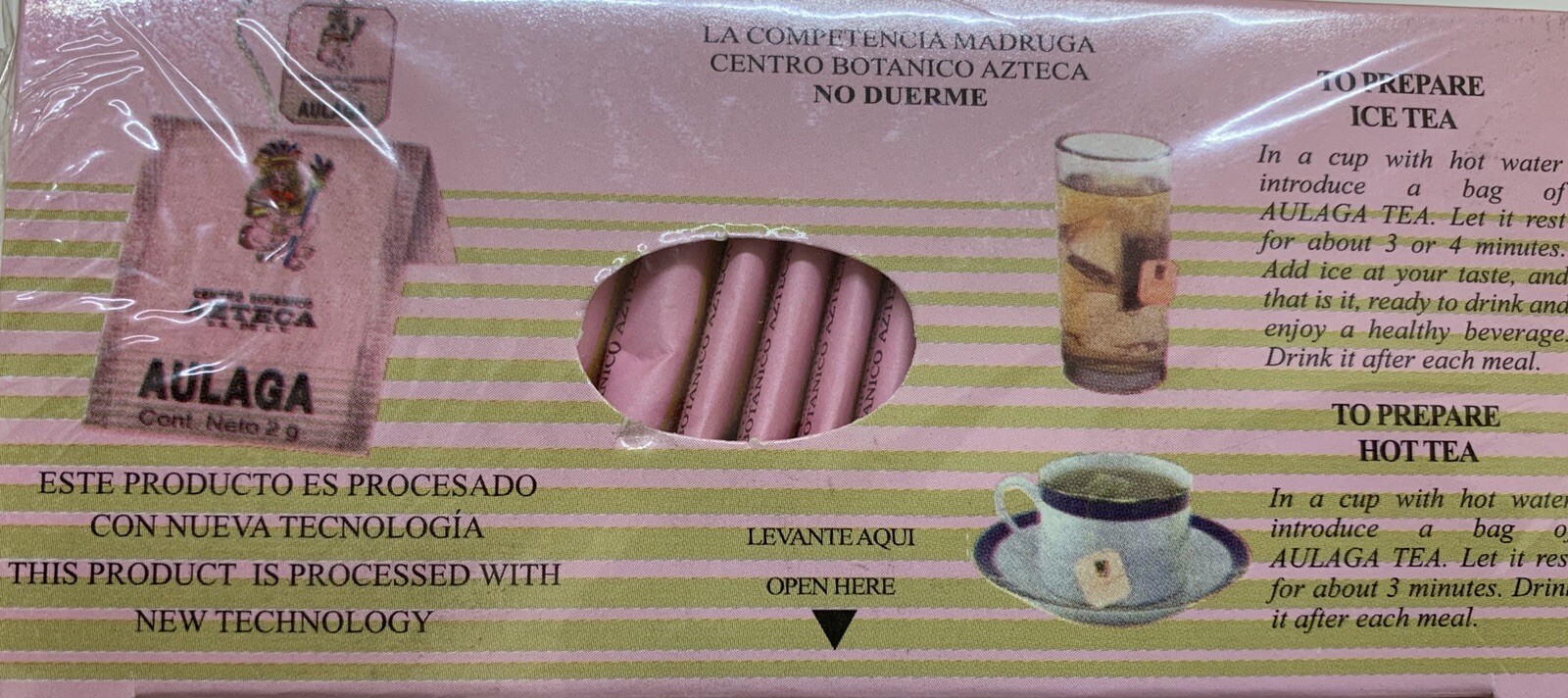 Te de Aulaga 2 Pack 50 Tea Bags Cuachalalate Arando Tlanchichinole