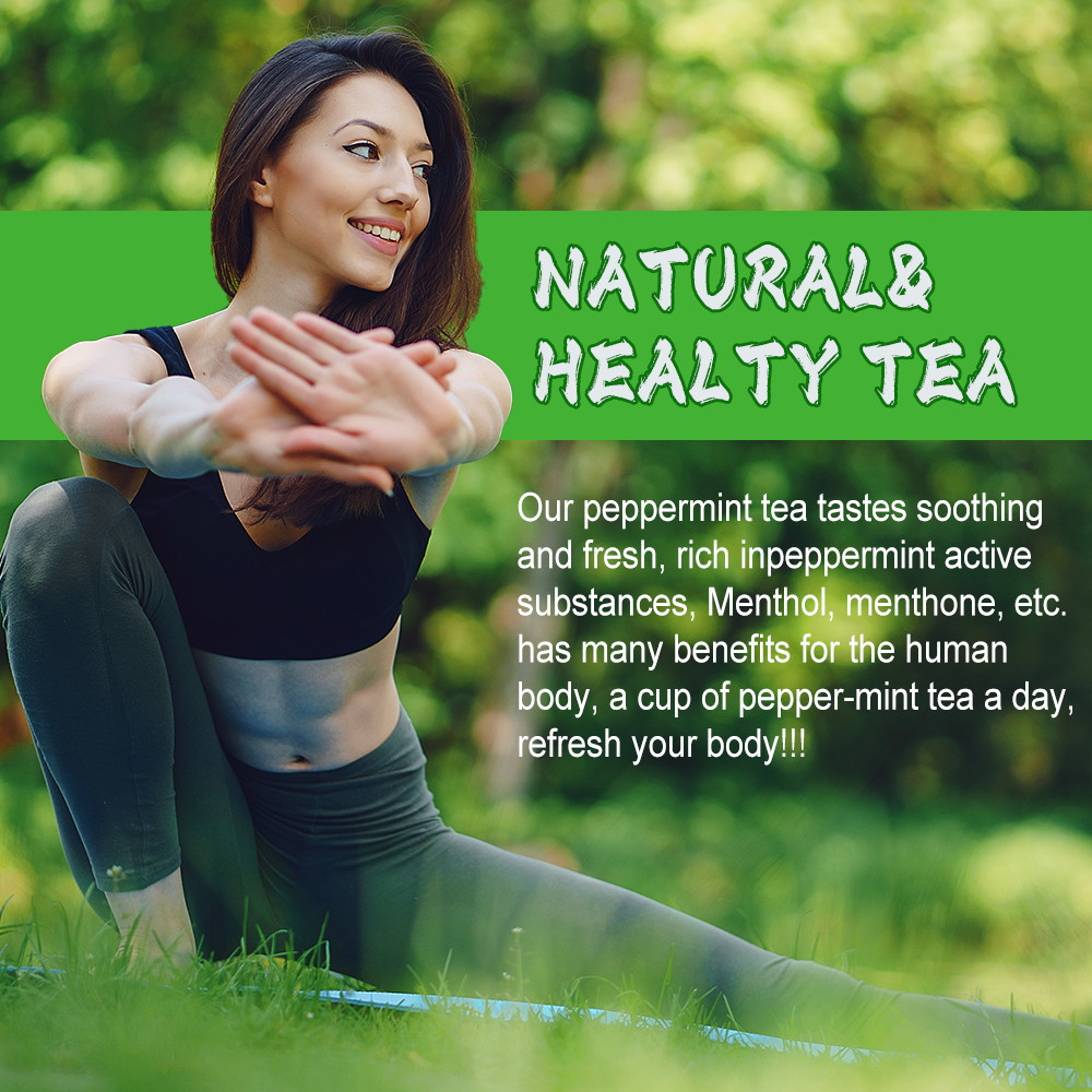 Organic Spearmint Tea Bags – 24 Count (Plant-Based Pyramid Tea Bags)