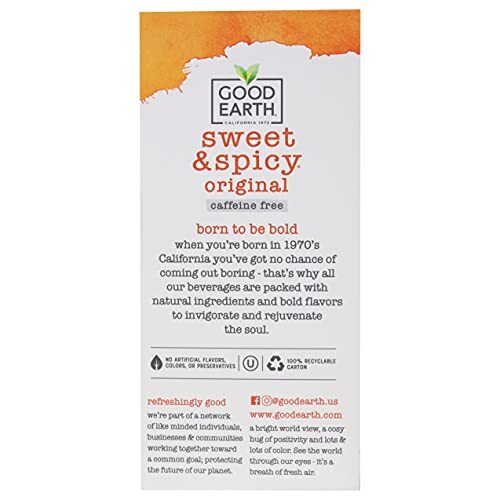 Good Earth Sweet & Spicy Flavored 25 Tea Bags 4 Assorted Flavor Names , Sizes